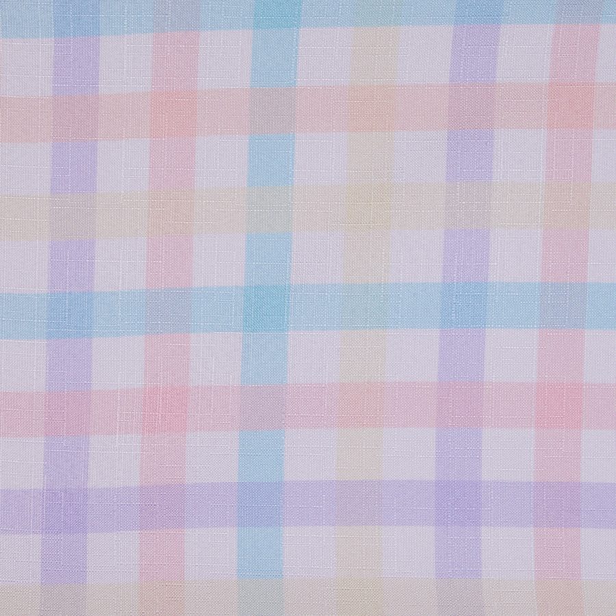 Specialty Blossom Plaid tablecloths and overlay